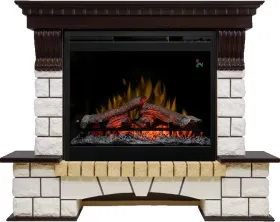 Каминокомплект Pierre Luxe - Венге / Белый с очагом Symphony 26'' DF2624L-INT