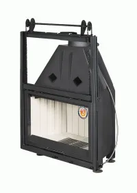 Каминная стальная топка Альфа 800 K с контргрузом