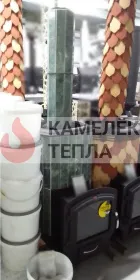 Банная печь Альфа Гардарика Inox ЧДБСЭ ЗК серпентинит