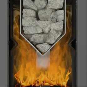 Банная печь Костер-Поток 18 со стеклянной дверцей