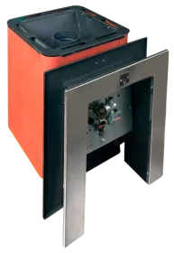 Банная печь Колибри 9 У терракота под газовую горелку с порталом