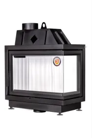 Каминная стальная топка Альфа 800 R два стекла правая