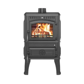 Чугунная печь-камин Везувий LV-12 S Антрацит