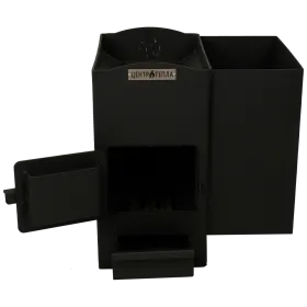 Банная печь Огонь с баком (прав) 12 куб.м. МД с-я КУЗБАСС 8мм