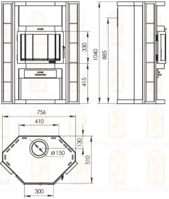 Стальная печь-камин Печора Стальная печь-камин Печора