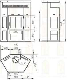 Стальная печь-камин Енисей Стальная печь-камин Енисей