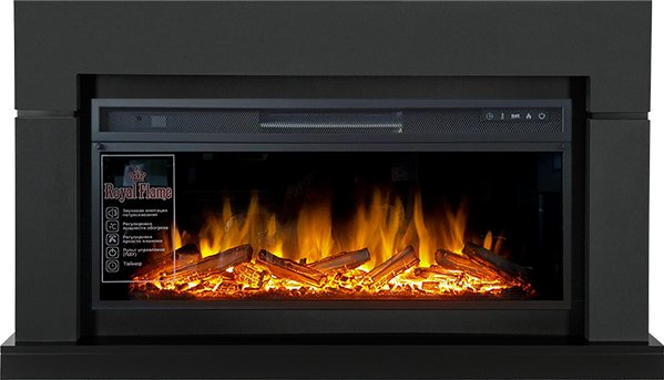 Каминокомплект Royal Flame Lindos Graphite Grey (Ширина 1470мм) с очагом Vision 42 LOG LED