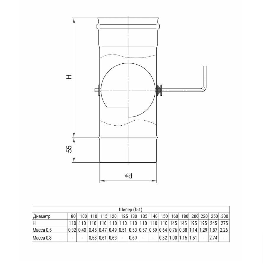 Шибер (AISI 430 0,8 мм) Ф250