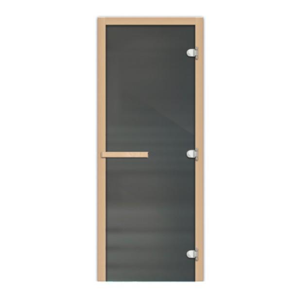 Стеклянная дверь для бани и сауны 1900х800 Графит матовая