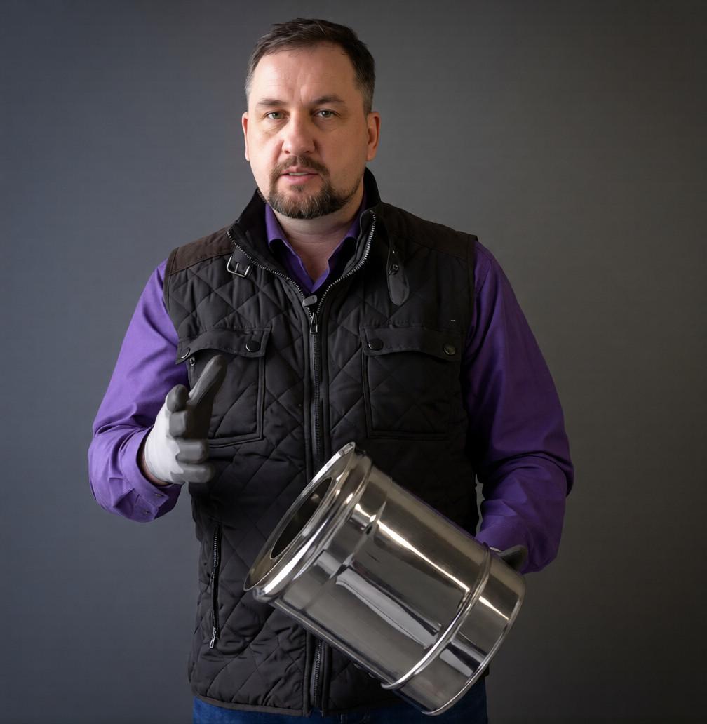 Сэндвич L 500мм (AISI 430/0,8мм + нерж.) Ф250х350