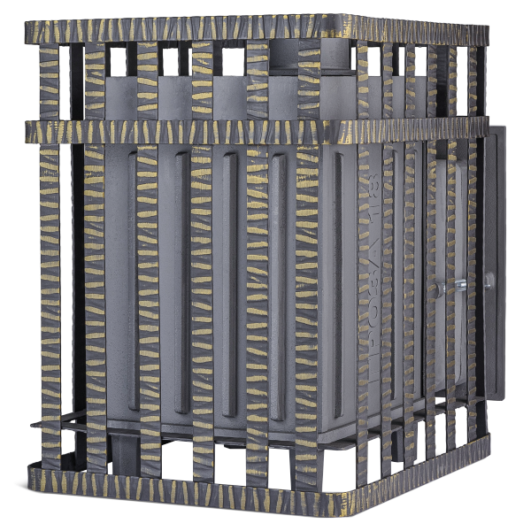 Чугунная банная печь Гроза 18 (М) в сетке