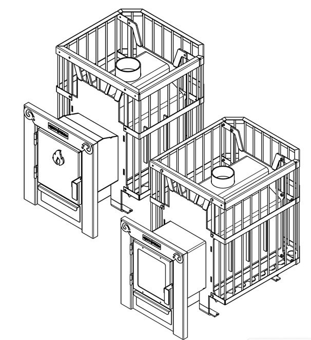 Банная печь Грация 20 с Сеткой и Стеклом