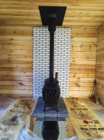 Огнестойкая плита декор КИРПИЧИКИ КОРОЕД СЕРЫЙ 1200х600х9