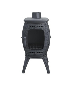 Чугунная печь-камин отопительно-варочная «Бахта 2» серая