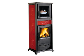 Печь-камин La Nordica TermoRossella Plus c/ Forno D.S.A. BORDEAUX (бордовый)