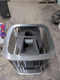 Нержавеющая банная печь ОКТА 20 ЗК сетка Премиум, нерж AISI 310S 5/10 мм