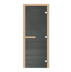 Стеклянная дверь для бани и сауны 2000х700 Графит матовая