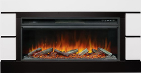 Каминокомплект Modern 42 SFT - Белый с черным с очагом Vision 42 LOG LED