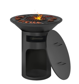 Чугунный Fantastic Grill Везувий Ø 700 (чаша+подставка+плита Gurman Ø700+крышка)