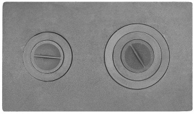 П2-3 Чугунная плита цельная с двумя отверстиями для конфорок 710х410х20