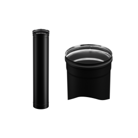 Дымоход 1,0 м (430/0,8 мм / эмаль /600° ) Blackside Ф150