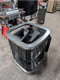 Стальная банная печь ОКТА 20 сетка Премиум, котловая сталь 09Г2С