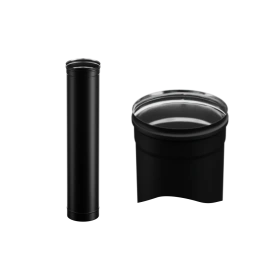 Дымоход 1,0 м (430/0,8 мм / эмаль /600° ) Blackside Ф115