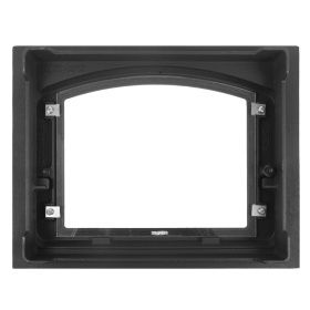 ДК-2ВС Чугунная каминная дверка окрашенная со стеклом 435х332х92