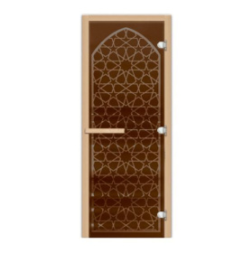 Стеклянная дверь для бани и сауны 1900х700 Арка