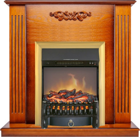 Каминокомплект Lumsden - Дуб антик с очагом Fobos FX M Brass