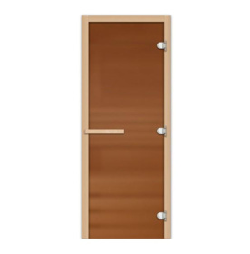 Стеклянная дверь для бани и сауны 1700х700 Бронза матовая