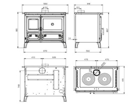 Печь-камин La Nordica MILLY Bianco infinity (белый)