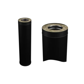 Сэндвич 1 м (430/0,8 мм + нерж / эмаль /600°) Blackside Ф115х200