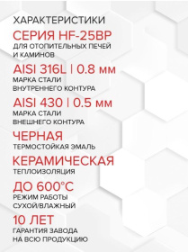 Сэндвич L 250мм (AISI 304/0,8+430/эмаль/600 черная + керамика) Ф115х200