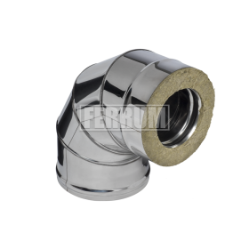 Сэндвич-колено 90° (AISI 430/0,8+Zn) Ф200х280