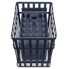 Чугунная банная печь Гроза 24 (М) в сетке