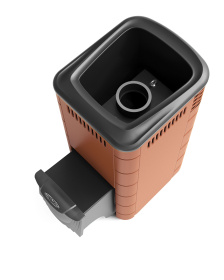 Банная печь Каронада XXL Heavy Metal ДА терракота