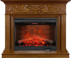 Каминокомплект Palace - Орех с очагом Symphony 30'' DF3020-EU