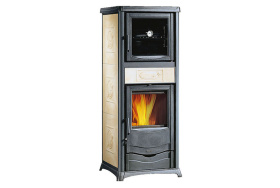 Печь-камин La Nordica TermoRossella Plus c/ Forno D.S.A. BORDEAUX (бордовый)