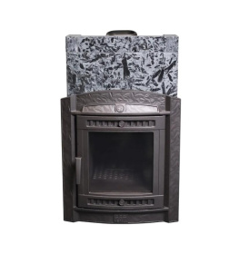 Чугунная банная печь Атмосфера XL в облицовке "Пироксенит Элит"