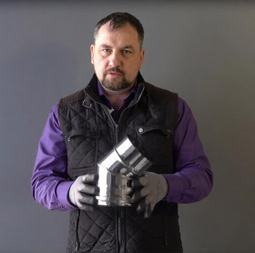 Колено угол 90° (AISI 430 0,8 мм) Ф250