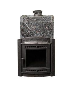 Чугунная банная печь Атмосфера XL в облицовке «Амфиболит»