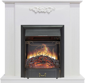 Каминокомплект Capri - Белое дерево делюкс с очагом Majestic FX Black