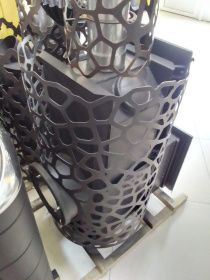 Банная печь Аврора Газ Inox БСЭ ЗК Иллюминатор черная бронза