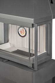 Печь-камин Панорама три стекла графит