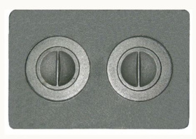 П2-7 Чугунная плита с двумя отверстиями для конфорок 510х340х15