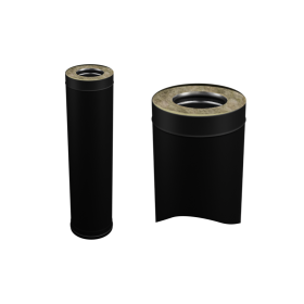 Сэндвич 1 м (430/0,8 мм + нерж / эмаль /600°) Blackside Ф150х210
