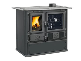 Печь-камин La Nordica ROSA 5.0 STEEL NERO ANTRACITE (черный антрацит)