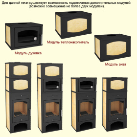 Стальная печь-камин Варта 3D