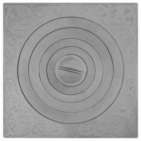 П1-5А Чугунная плита с одним отверстием для конфорок под казан от 6 до 12 л. 512х512х20